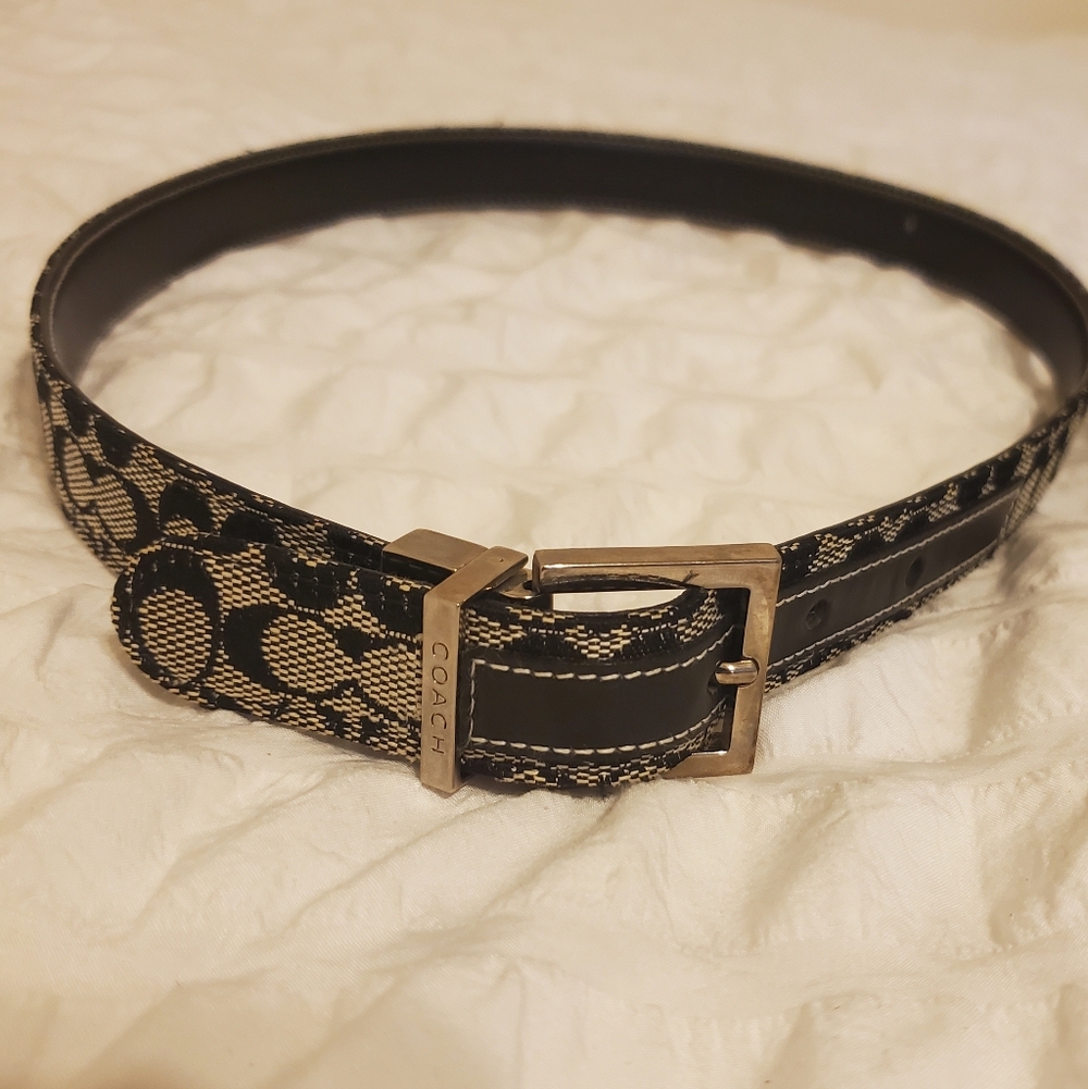 COACH Black Signature Women's Belt Size XS